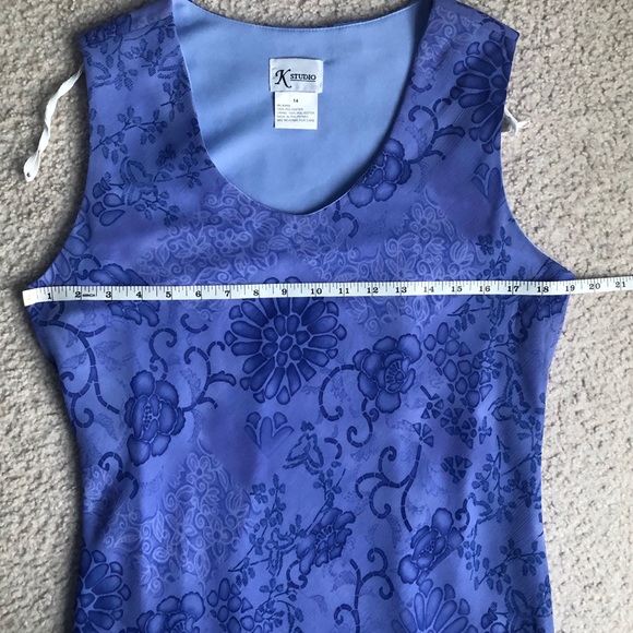 K Studio 2-Piece Purple Print Dress sz 14 - Picture 12 of 14